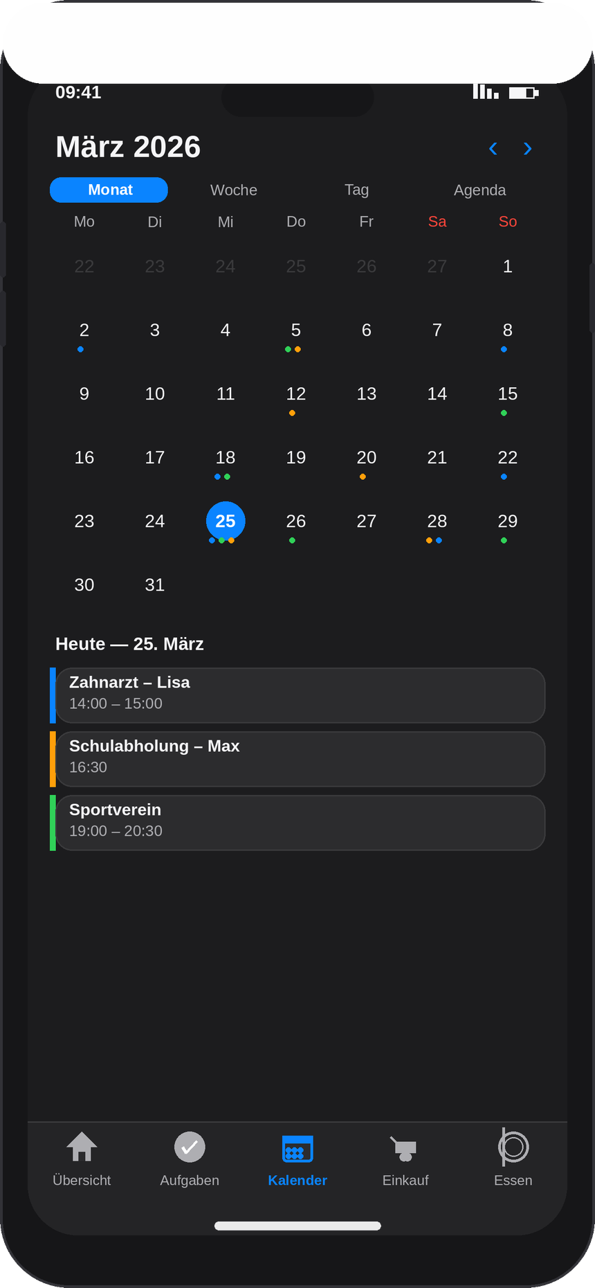 Kalender Dark