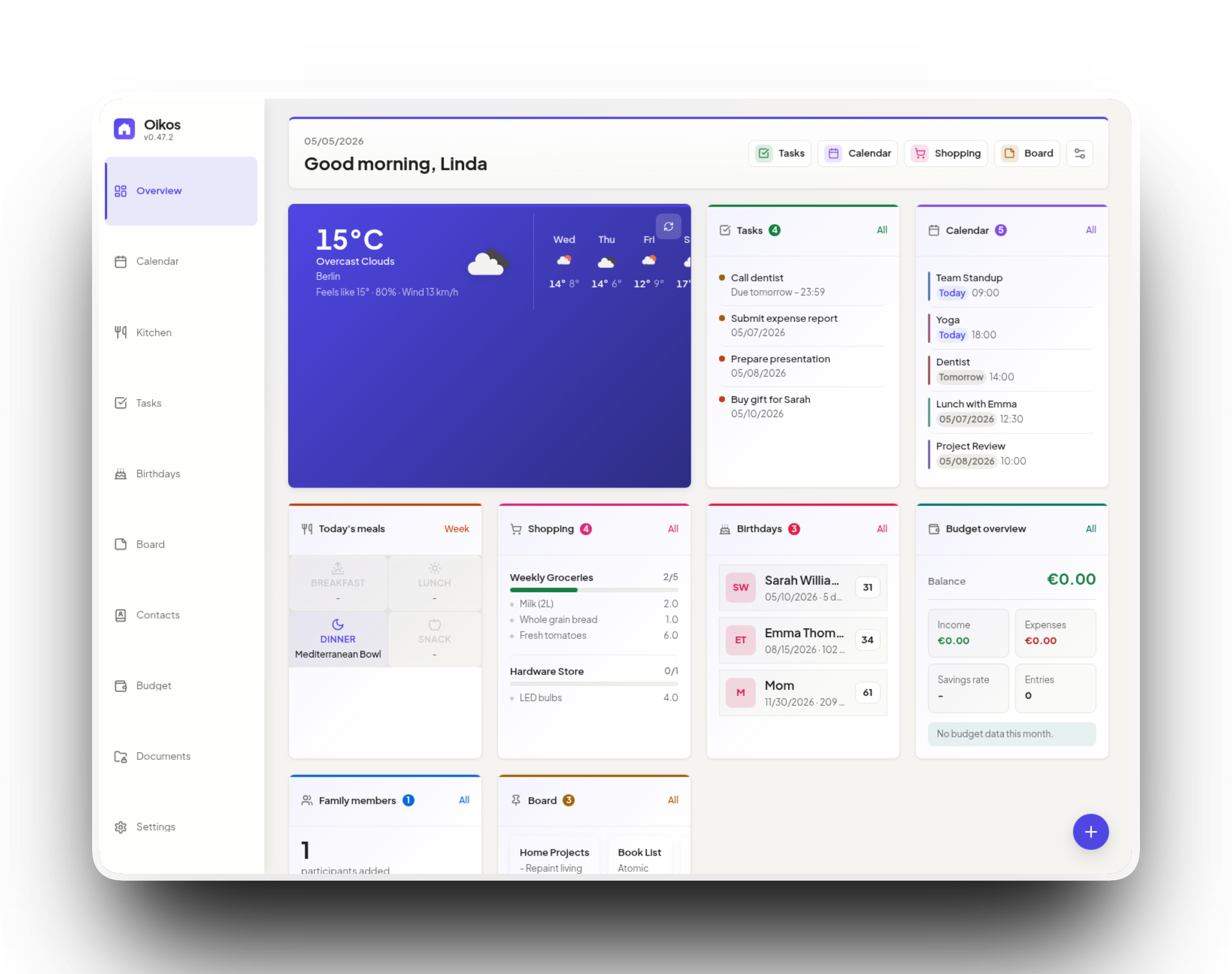 Desktop Dashboard