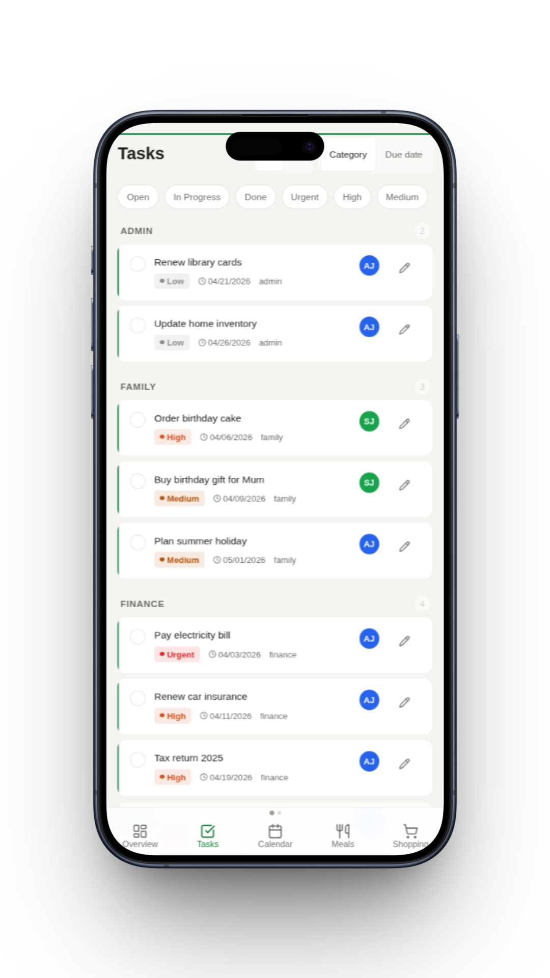 Tasks